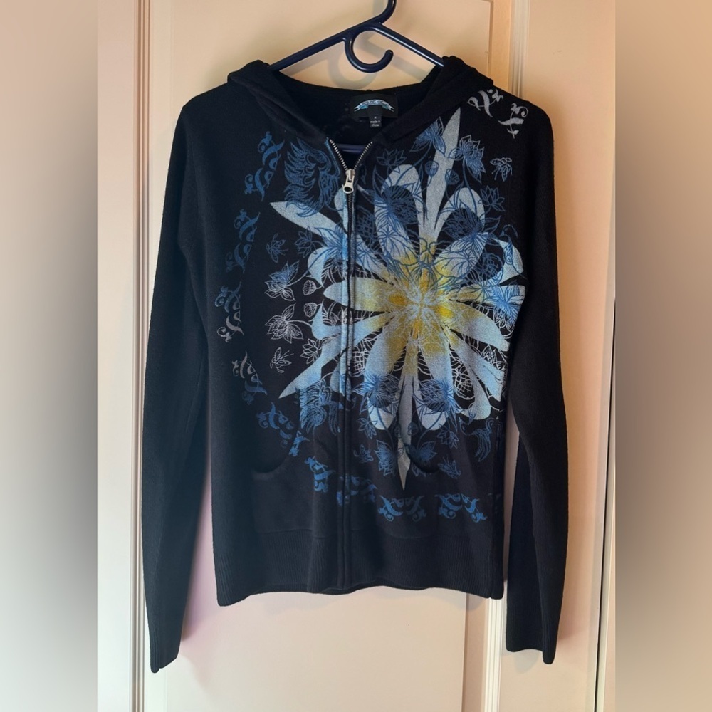 Til The End', On the Byas Black and Blue Women's Cardigan - Picture 8 of 11